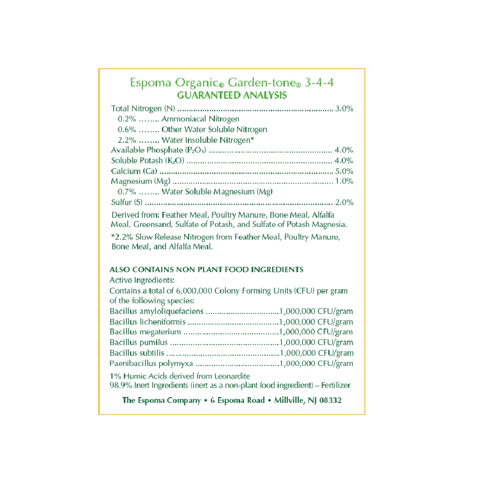 Espoma Garden-Tone Herb & Vegetable Food, 4lb - GT4 - Fertilizers & Plant Food 2 Espoma Garden-Tone Herb & Vegetable Food, 4lb - GT4 - Fertilizers & Plant Food - Image 2