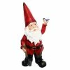Alpine Gnome Holding A Bird Statue - GDS130 - Garden Accessories