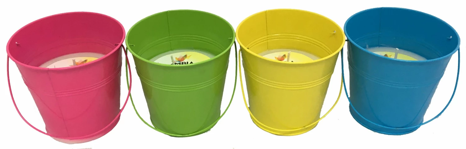 Ambia Painted Citronella Bucket, 18oz - AY71-33005 - Bug Candles & Zappers 1 Ambia Painted Citronella Bucket, 18oz - AY71-33005 - Bug Candles & Zappers