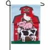 Evergreen Stacked Farm Animals Garden Applique Flag - 168887 - Garden Flags