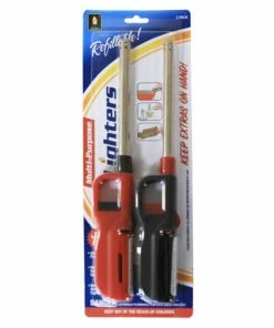 Various Brands Refillable Multi-Purpose Lighters, 2 Pack - 4025 - Camp Kitchen