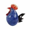RK Brand Alpine Blue Handmade Glass Rooster - HTO146HH-BL - Garden Accessories