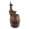 Alpine Pump And Barrel Fountain Led - GXT944 - Garden Accessories