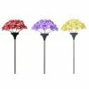 RK Brand Alpine Solar Acrylic Hydrangea LED Stake - QLP1328ABB - Lighting, Torches & Firepits