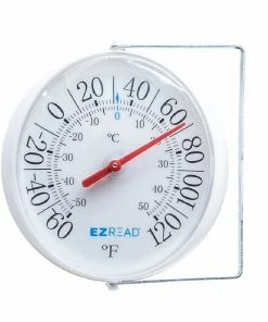 EZ Read 5.5" Dial Thermometer with mounting bracket 840-0007 - Thermometers & Weather Gauges
