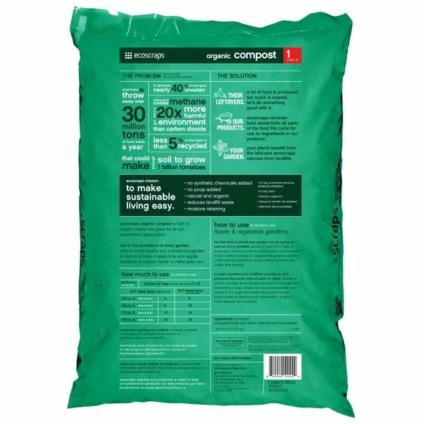 Ecoscraps Organic Compost, 1 cu. ft. - SLCM171001 - Fertilizers & Plant Food 2 Ecoscraps Organic Compost, 1 cu. ft. - SLCM171001 - Fertilizers & Plant Food - Image 2
