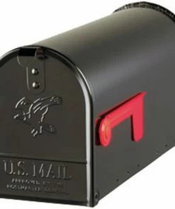 Gibralter Solar Group T1 Steel Black Rural Maillbox - E1100B00 - Mailboxes & Signs