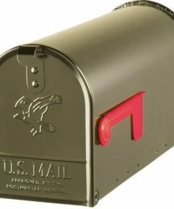 Gibralter Solar Group T1 Steel Bronze Rural Mailbox - E1100BZ0 - Mailboxes & Signs