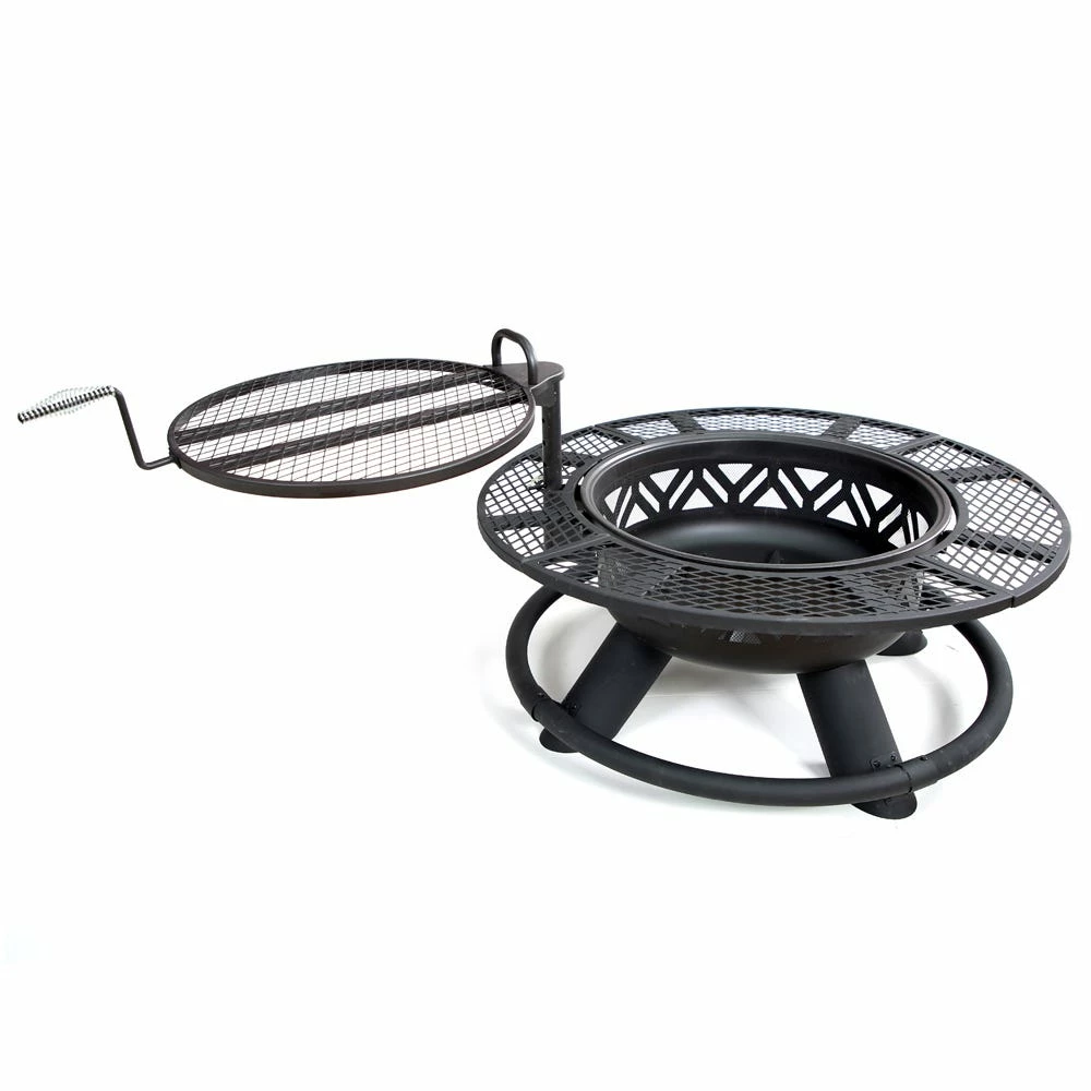 Lincoln Outfitters Steel Fire Pit with BBQ Grate - 90-165-0204 - Fire Pits & Heaters 8 Lincoln Outfitters Steel Fire Pit with BBQ Grate - 90-165-0204 - Fire Pits & Heaters - Image 8