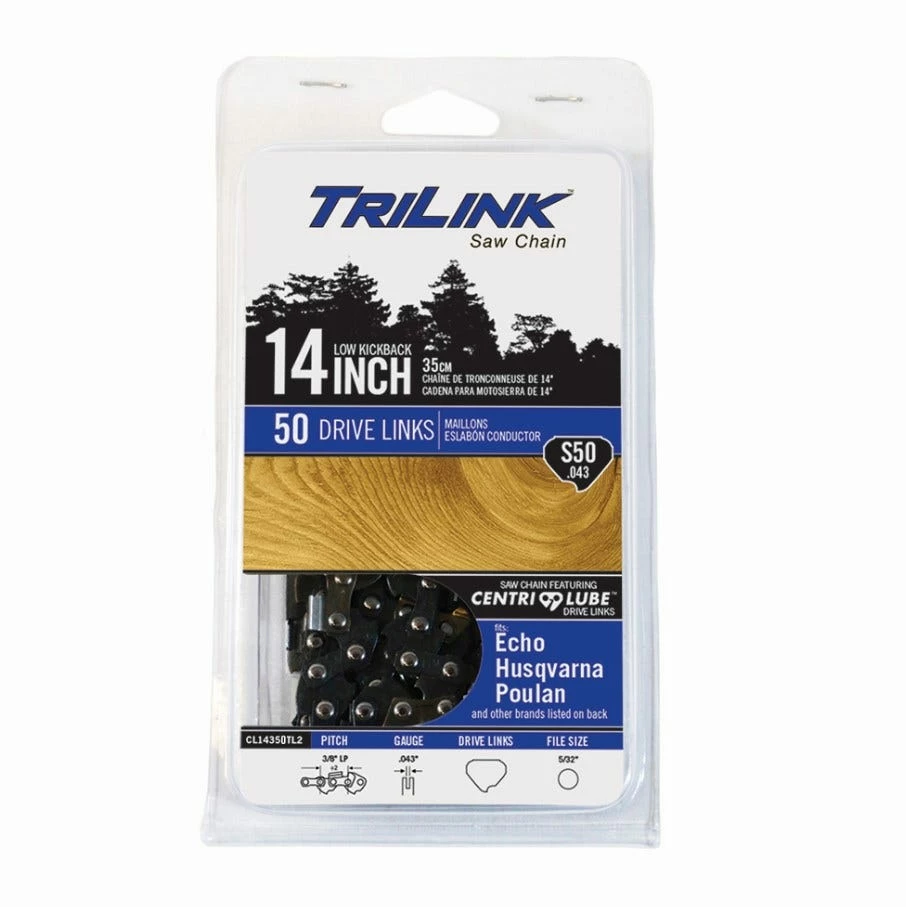 Trilink S50 .043 Semi - Chisel Saw Chain CL14350TL2 - Chainsaw Parts & Accessories 1 Trilink S50 .043 Semi - Chisel Saw Chain CL14350TL2 - Chainsaw Parts & Accessories