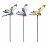 Alpine Colorful Spring Dragonfly Stake - LJJ1106ABB - Garden Accessories