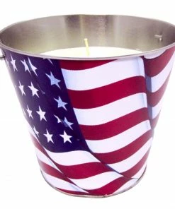 Ambia American Flag Design Citronella Bucket - AY71-33085 - Bug Candles & Zappers