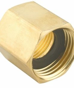 Gilmour Double Female Brass Connector Thread Size 3/4" NPT (F) to 3/4" NH (F) 807074-1001 - Brass Fittings