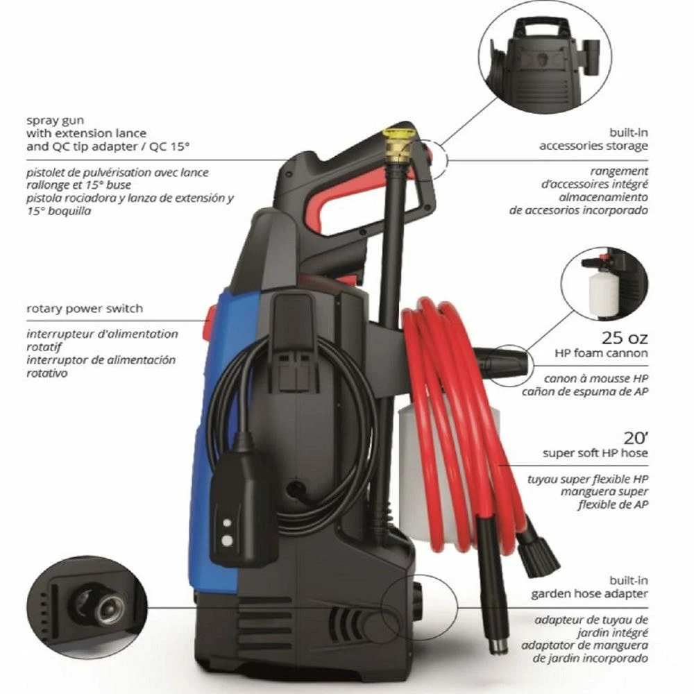 AR Blue Clean 1600 PSI Electric Pressure Washer - BC111HS - Power Washers 3 AR Blue Clean 1600 PSI Electric Pressure Washer - BC111HS - Power Washers - Image 3