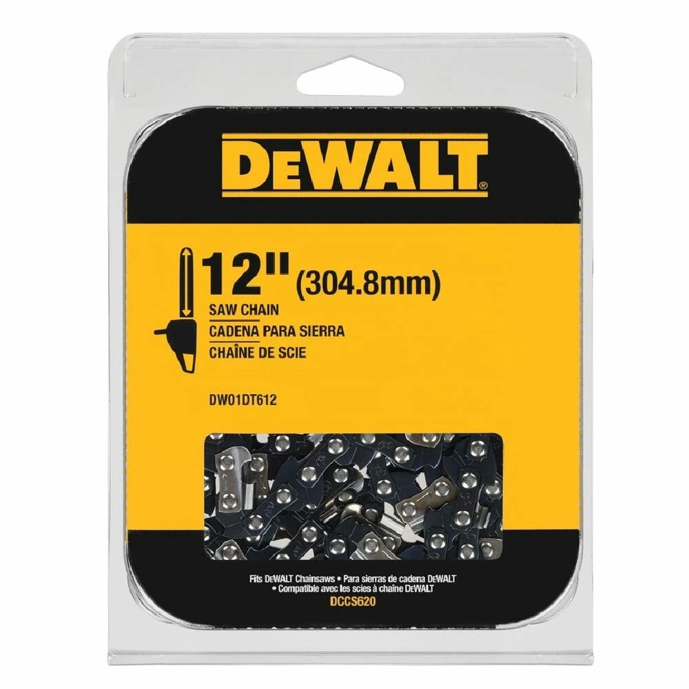 DeWalt 12" Chainsaw Replacement Chain - DWO1DT612 - Chainsaw Parts & Accessories 1 DeWalt 12" Chainsaw Replacement Chain - DWO1DT612 - Chainsaw Parts & Accessories