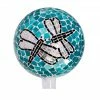 Alpine 10" Mosaic Dragonfly Duo Gazing Globe - HMD194 - Garden Accessories