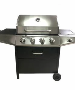 217 Grilling Company 217 Grilling Co. 4 Burner Gas Grill with Side Burner - GR2296601-GY - Charcoal Grill