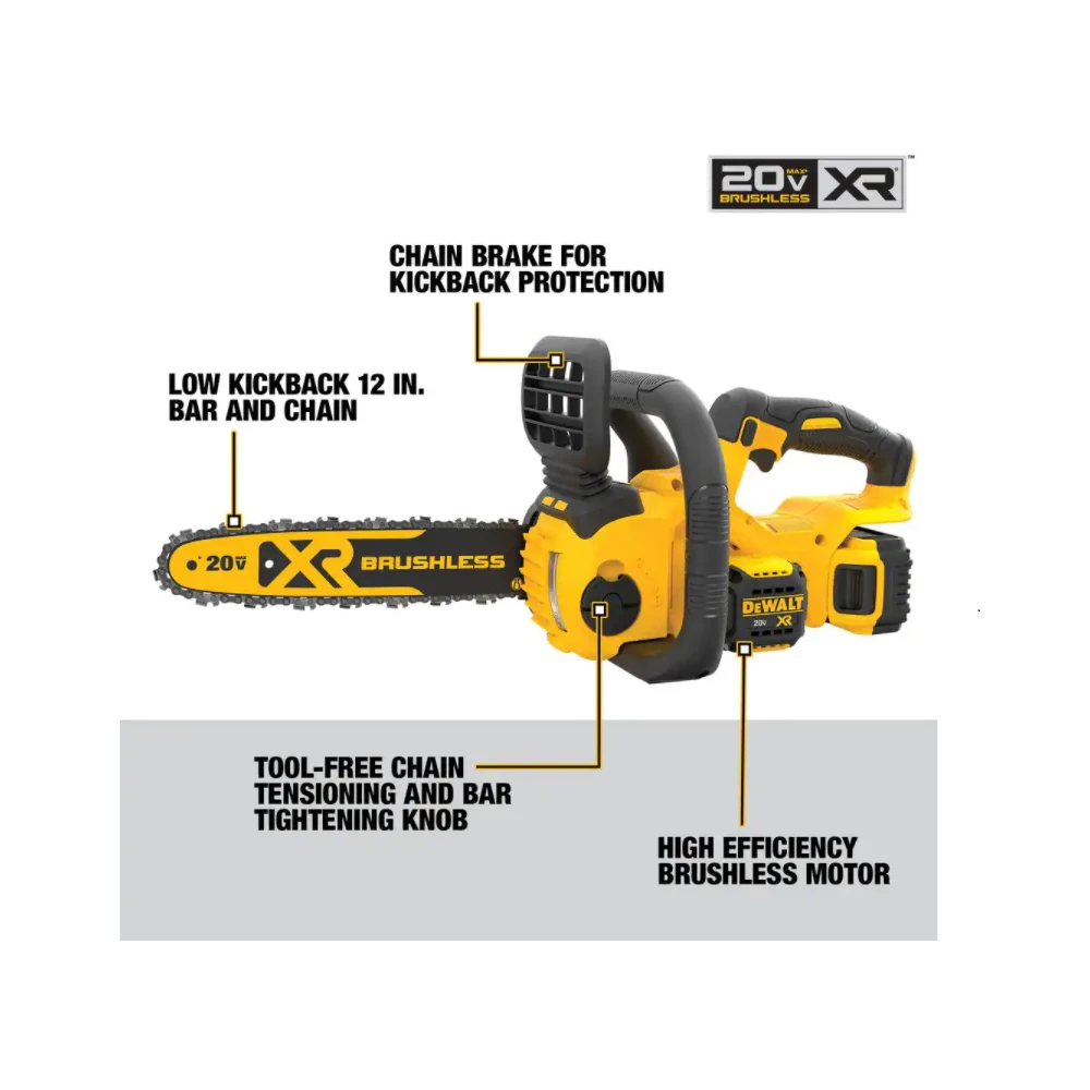 DeWalt 20V MAX Compact Chainsaw - DCCS620P1 - Electric Chainsaws 2 DeWalt 20V MAX Compact Chainsaw - DCCS620P1 - Electric Chainsaws - Image 2