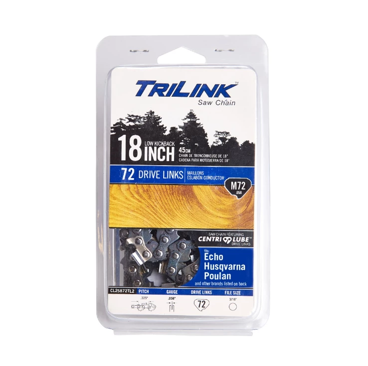 TriLink Saw Chain 18 inch Chain w/ 72 Drive Links CL25872TL2 - Chainsaw Parts & Accessories 1 TriLink Saw Chain 18 inch Chain w/ 72 Drive Links CL25872TL2 - Chainsaw Parts & Accessories