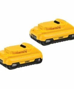 Black & Decker DeWalt 20-Volt MAX Compact Lithium-Ion 4.0Ah Battery Pack, 2 Pack - DCB240-2 - Lawn Mowers & Lawn Care