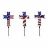 Alpine Patriotic Solar Patriotic Cross Garden Stake - RGG452A - Garden Accessories