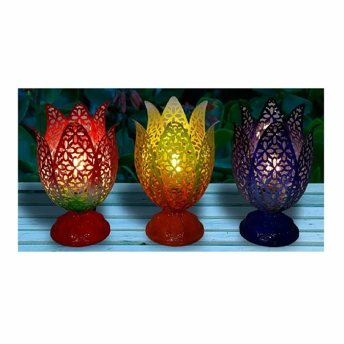Alpine Mesh Flower Bud Lantern Décor with LED Lights - RGG518A - Garden Accessories 2 Alpine Mesh Flower Bud Lantern Décor with LED Lights - RGG518A - Garden Accessories - Image 2