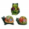 Alpine Smiling Green Backyard Animal Statue -Assorted WQA1390ABB - Garden Accessories