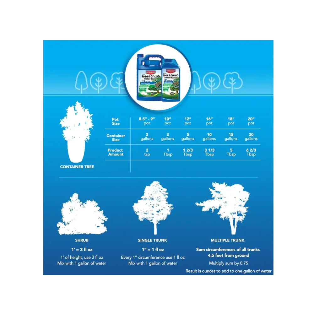 Bayer BioAdvanced 12 Month Tree & Shrub Protect & Feed II Concentrate, 1gal - 701615A - Fertilizers & Plant Food 4 Bayer BioAdvanced 12 Month Tree & Shrub Protect & Feed II Concentrate, 1gal - 701615A - Fertilizers & Plant Food - Image 4