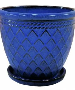 Various Brands Woven Planter, Dropping Blue, Medium - ASCBRP8DBM - Planters