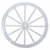 Maple Ridge 31" White Wash Wagon Wheel - WAGW31WTE - Garden Statues & Lawn Ornaments