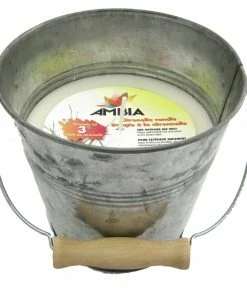 Ambia Acid Wash Citronella Bucket With Wood Handle, 12oz - AY71-33006 - Bug Candles & Zappers