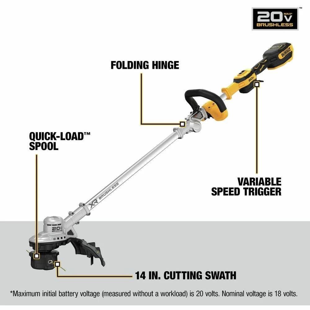 DeWalt 20V MAX* 14" Folding String Trimmer, Tool Only - DCST922B - String Trimmers 5 DeWalt 20V MAX* 14" Folding String Trimmer, Tool Only - DCST922B - String Trimmers - Image 5
