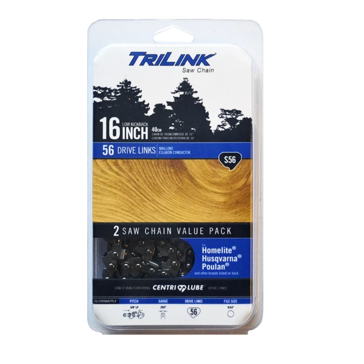 TriLink Saw Chain 16 inch Chain w/ 56 Drive Links CL15056 x 2TL2 - Chainsaw Parts & Accessories 1 TriLink Saw Chain 16 inch Chain w/ 56 Drive Links CL15056 x 2TL2 - Chainsaw Parts & Accessories
