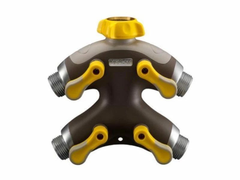 Fiskars Gilmour High Flow 4-Way Shut-Off Valve - 853164-1001 - Nozzles & Accessories 1 Fiskars Gilmour High Flow 4-Way Shut-Off Valve - 853164-1001 - Nozzles & Accessories