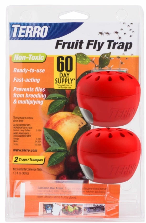 Woodstream TERRO Fruit Fly Trap 2 Pack - T2502 - Baits & Traps 1 Woodstream TERRO Fruit Fly Trap 2 Pack - T2502 - Baits & Traps
