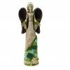Alpine 25" Ascending Angel Statue with Floral Accents - BEH254 - Garden Accessories