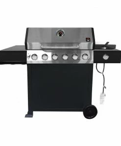 217 Grilling Company 217 Grilling Co. 6 Burner Gas Grill with 6.5 QT. Side Fryer - GR2267006-GY - Gas Grills