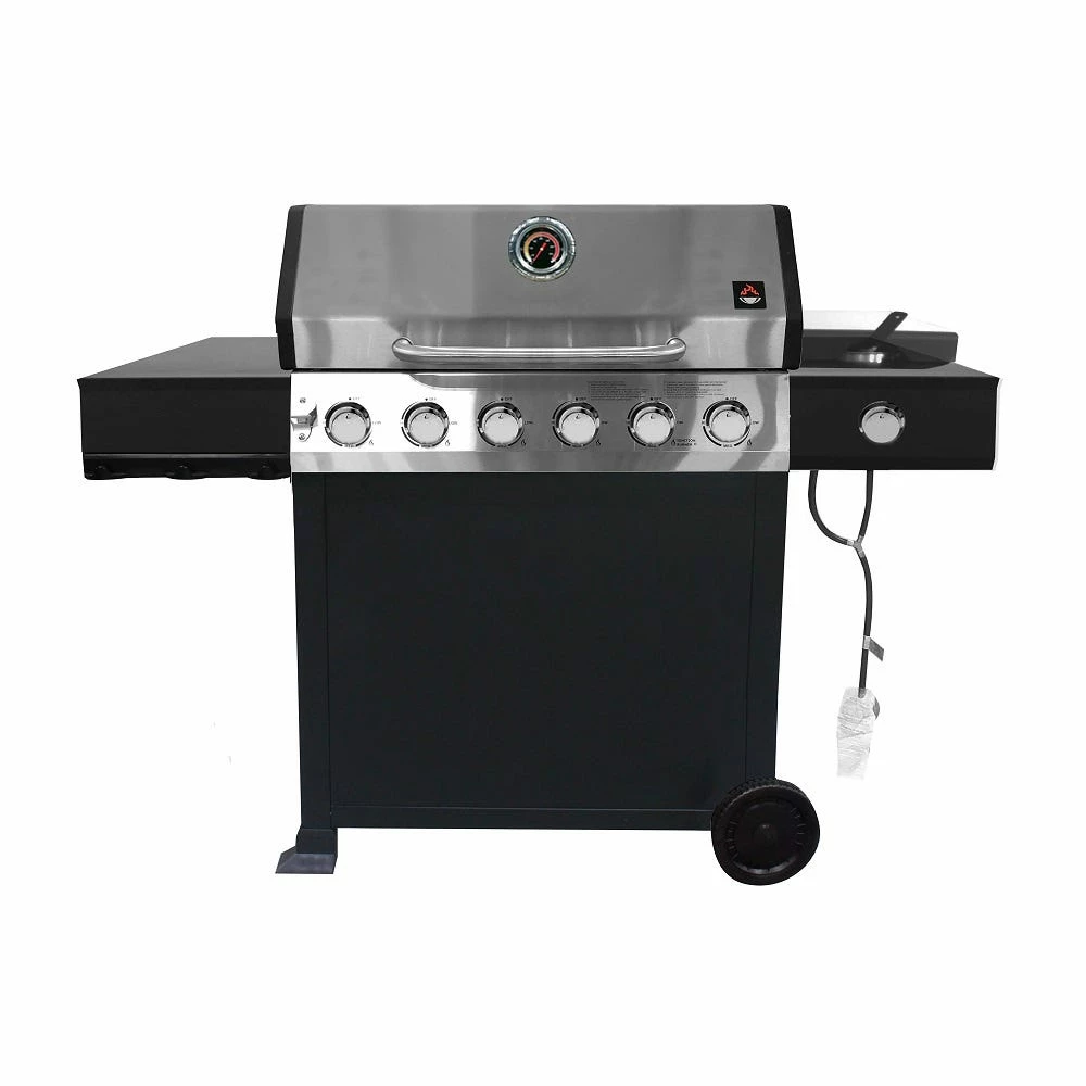 217 Grilling Company 217 Grilling Co. 6 Burner Gas Grill with 6.5 QT. Side Fryer - GR2267006-GY - Gas Grills 1 217 Grilling Company 217 Grilling Co. 6 Burner Gas Grill with 6.5 QT. Side Fryer - GR2267006-GY - Gas Grills