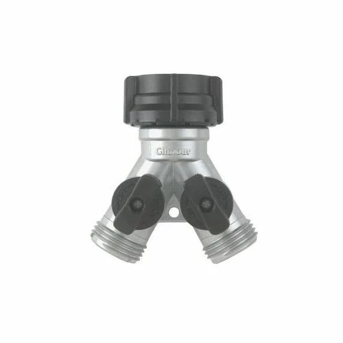 Gilmour Zinc Garden Hose Tee with Shut-Off Valves - 800154-1001 - Nozzles & Accessories 1 Gilmour Zinc Garden Hose Tee with Shut-Off Valves - 800154-1001 - Nozzles & Accessories