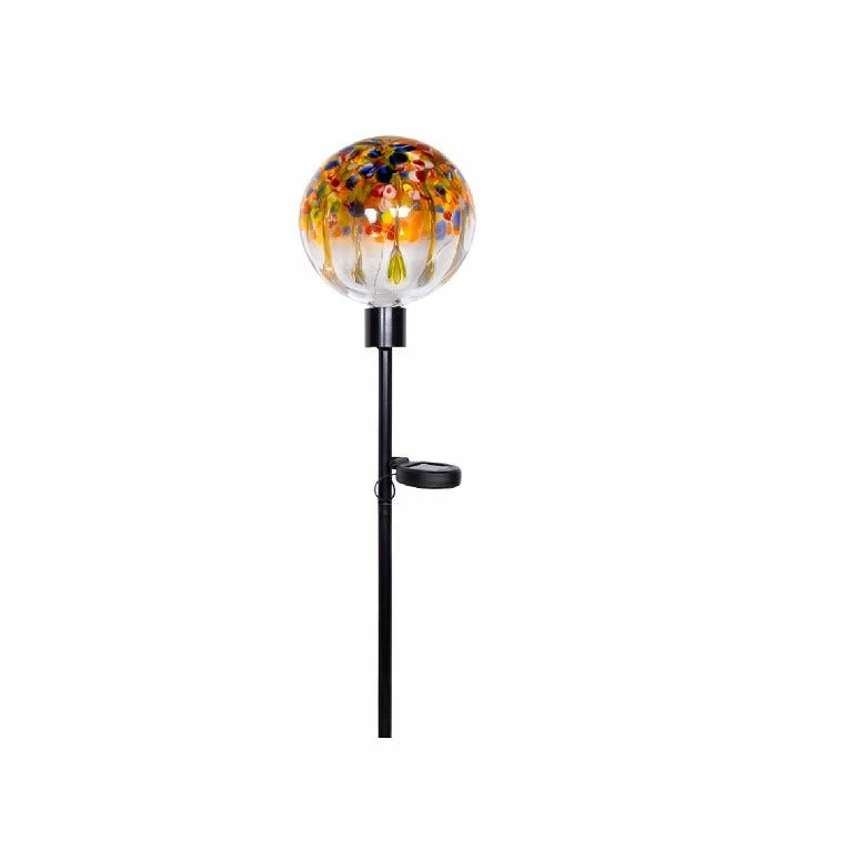 RK Brand Alpine Solar Rainbow Splashes Glass Ball LED Garden Stake - HTO170SLR - Lighting, Torches & Firepits 1 RK Brand Alpine Solar Rainbow Splashes Glass Ball LED Garden Stake - HTO170SLR - Lighting, Torches & Firepits