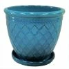 Various Brands Woven Planter, Dropping Blue, Large - ASCBRP8DBL - Planters