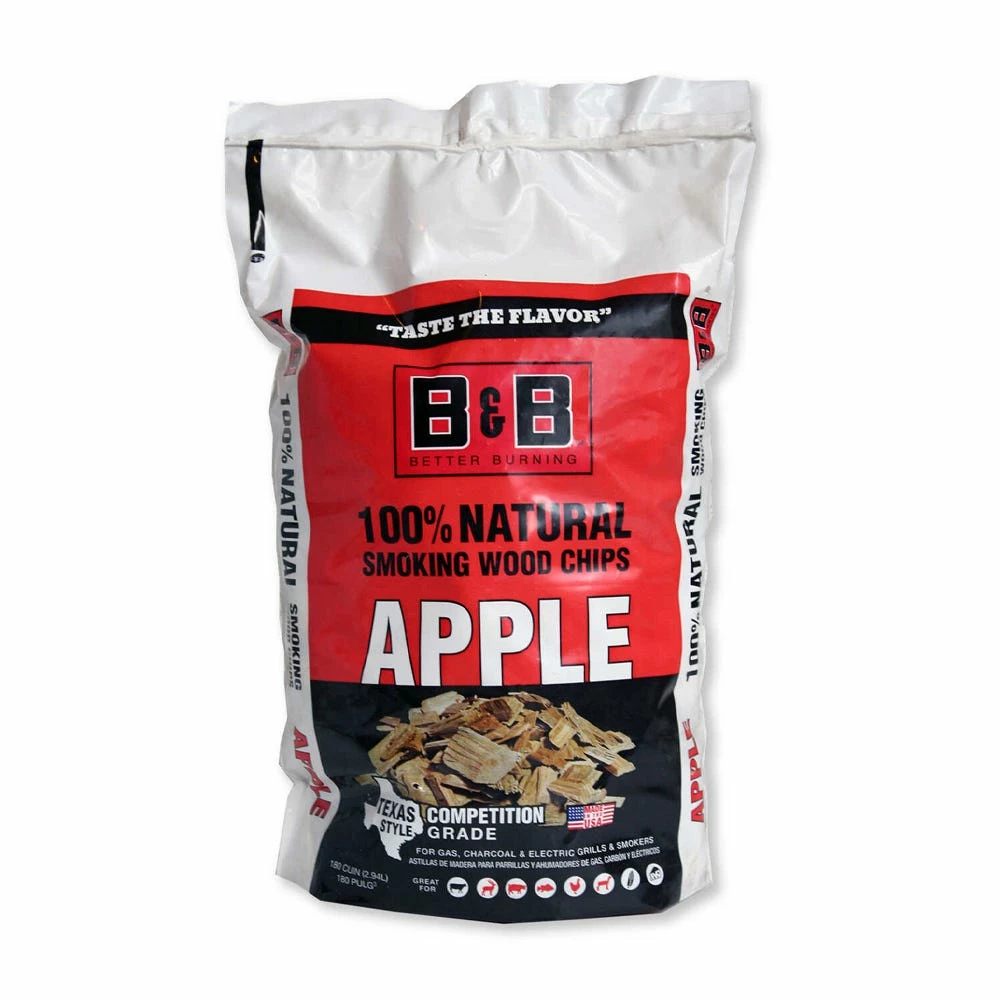B&B Charcoal Apple Smoking Wood Chips, 180 Cu. In. - C00125-T - Flavorers & Seasonings 1 B&B Charcoal Apple Smoking Wood Chips, 180 Cu. In. - C00125-T - Flavorers & Seasonings