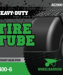 Heavy Duty Wheelbarrow Tire Tube with Straight Valve Stem - AE29001G - Carts & Wheelbarrows