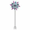 Alpine Dual Floral Wind Spinner Stake - SLL1872 - Garden Accessories