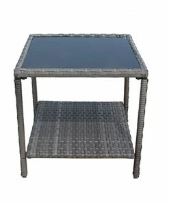 Maple Ridge All-Weather Wicker Side Table - SW-RK981T - Patio Sets & Furniture