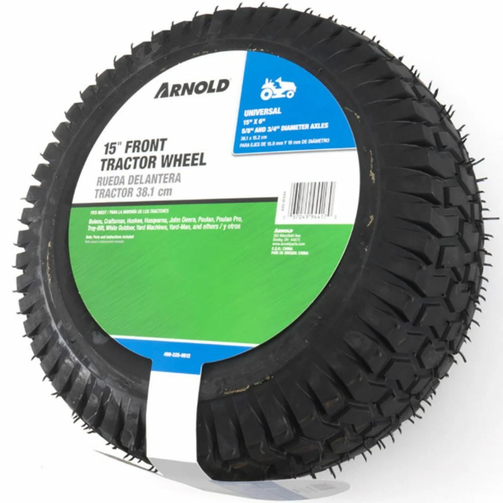 Arnold Universal Lawn Tractor Front Wheel, 15" - 490-325-0012 - Lawn Mowers & Lawn Care 2 Arnold Universal Lawn Tractor Front Wheel, 15" - 490-325-0012 - Lawn Mowers & Lawn Care - Image 2
