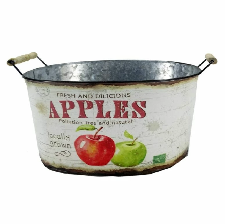 Alpine Fresh and Delicious Apples Metal Planter - BKY204AHH - Decorative Planters 1 Alpine Fresh and Delicious Apples Metal Planter - BKY204AHH - Decorative Planters