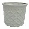 Various Brands Fleur de Lis Planter, White, Small - YX154BWS - Planters