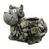 Alpine Solar Cow Planter - QWR1138SLR - Decorative Planters