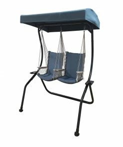 Backyard Expressions 2 Person Hammock Chair with Canopy 906129 - Swings & Hammocks